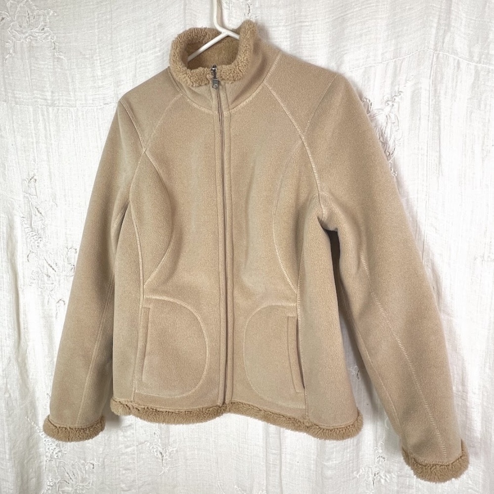 Microfiber Fleece Lined Zip-Up Jacket Sz Med. 🎉Host Pick🎉 - Picture 2 of 9